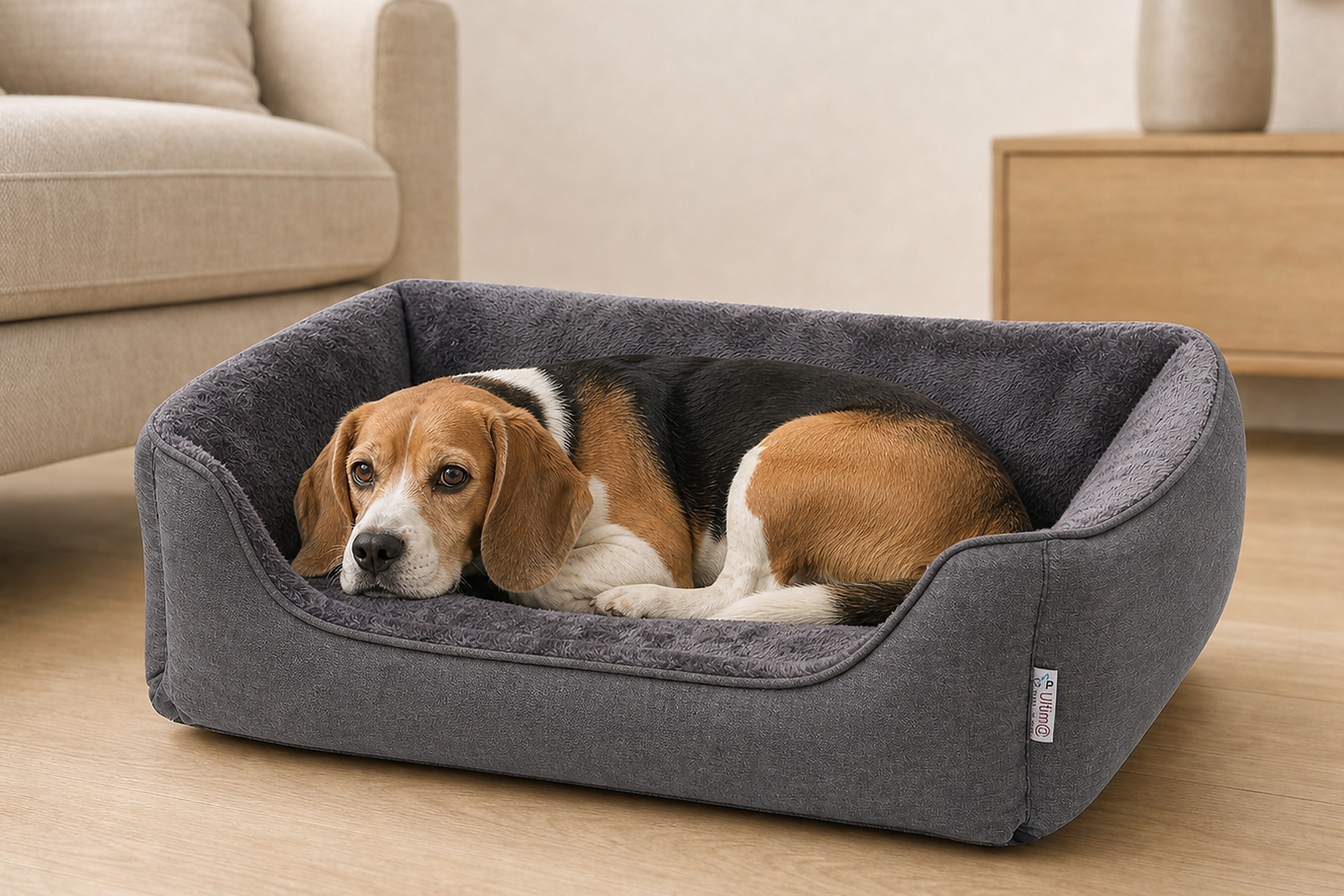 Ultima orthopaedic dog bed in Grey