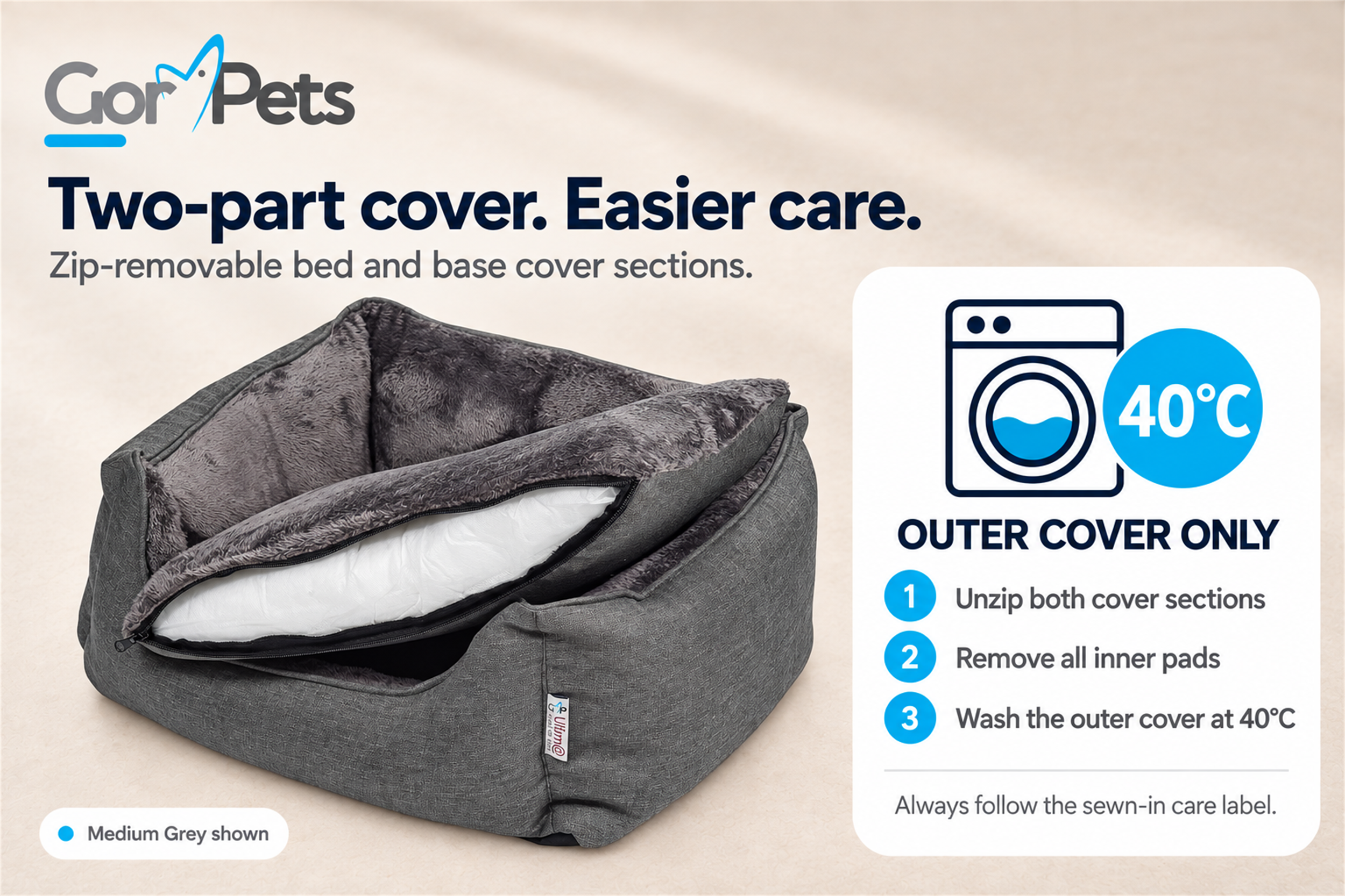 Ultima two-part washable cover